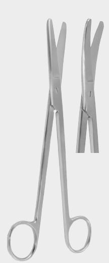 Гінекологічні ножиці СІМСА (SIMS), вигнуті, тупий/тупий, 23,0 см (cm) (з вольфрам-карбідними вставками)